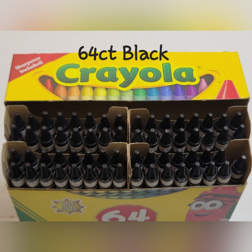 (64)Crayola Crayons (Black) Single Color Bulk Lot